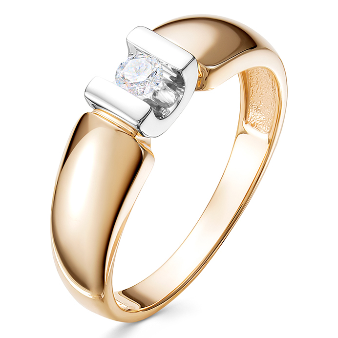 Кольцо, золото, бриллиант, 541-1100